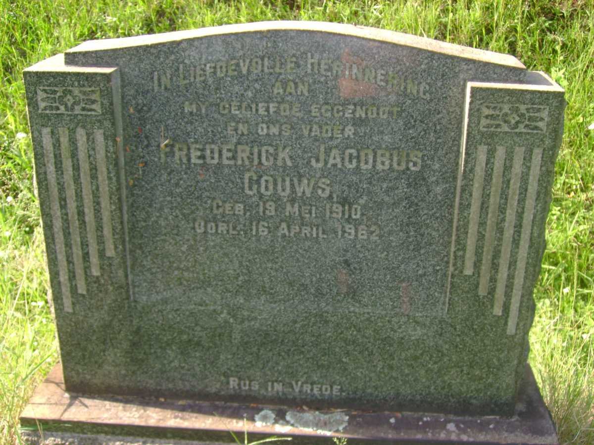 GOUWS Frederick Jacobus 1910-1962