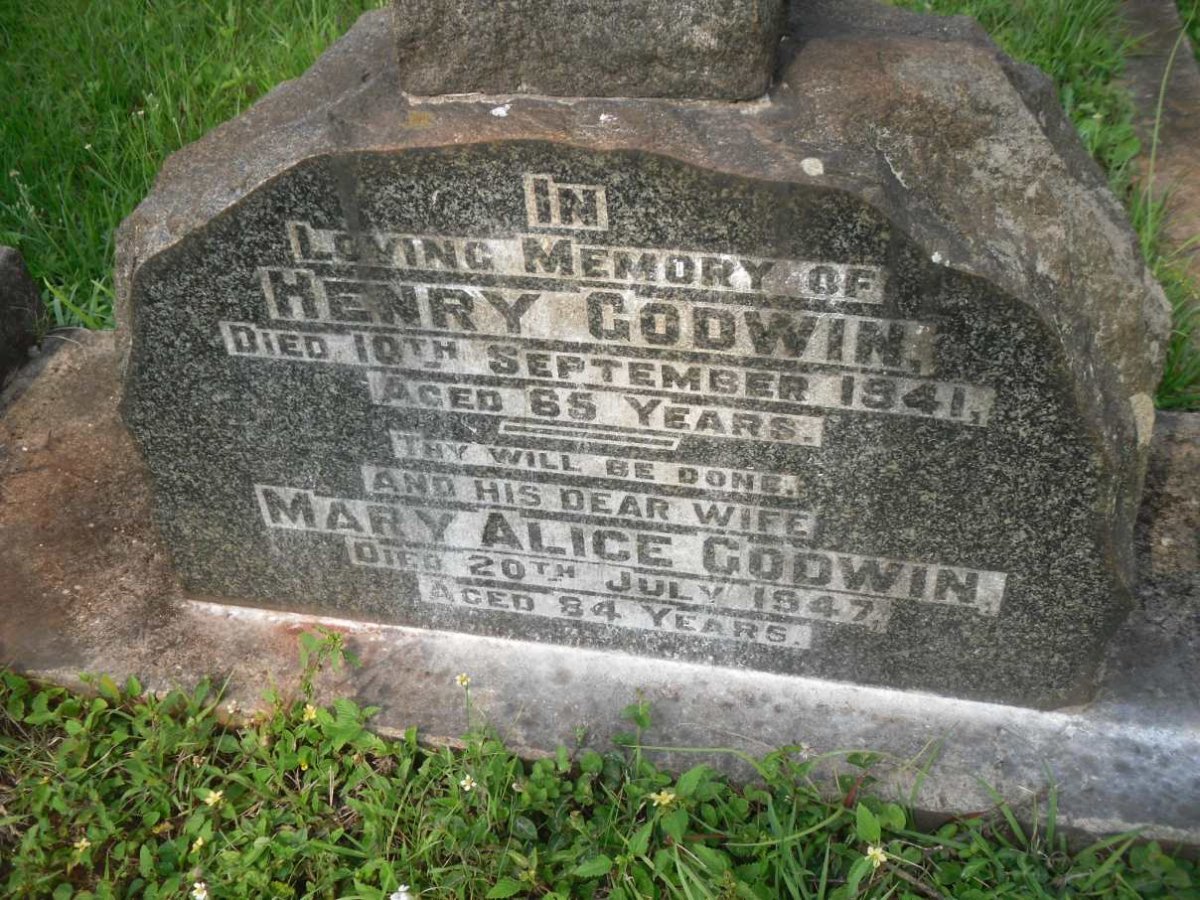 GOODWIN Henry -1941 &amp; Mary Alice -1947
