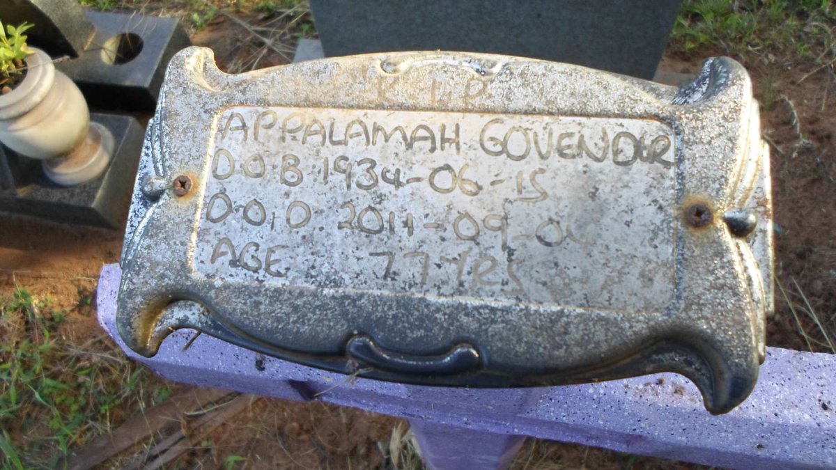 GOVENDER Appalamah 1934-2011