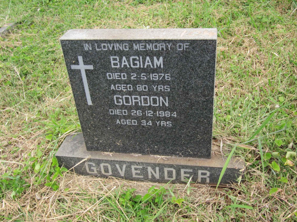 GOVENDER Bagiam -1976 :: GOVENDER Gordon -1984