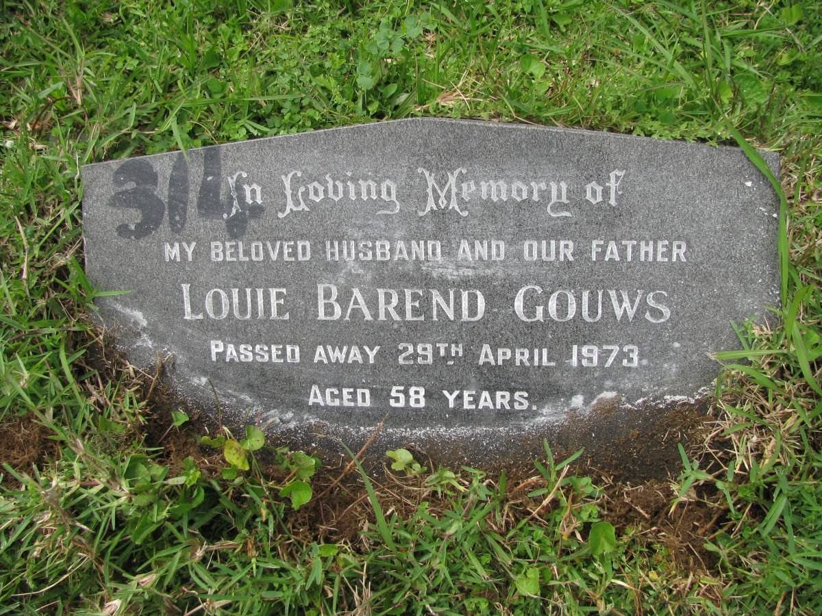 GOUWS Louie Barend -1973