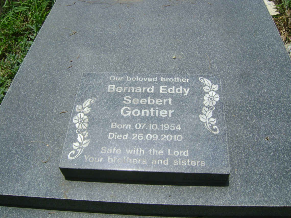 GONTIER Bernard Eddy Seebert 1954-2010