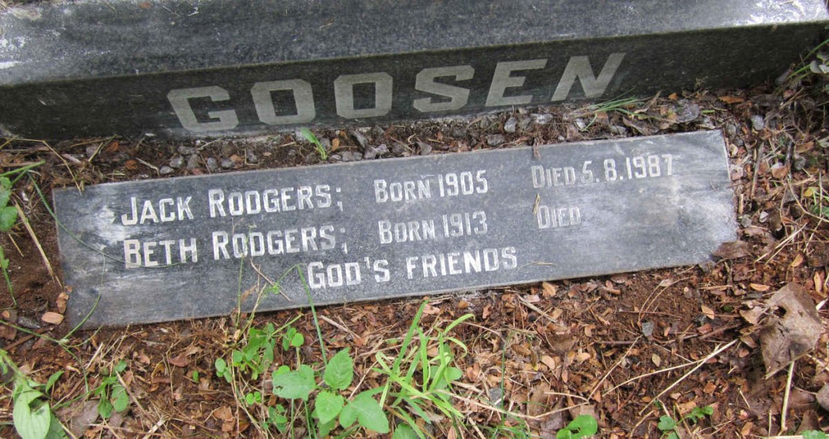 RODGERS Jack 1905-1987 &amp; Beth 1913-