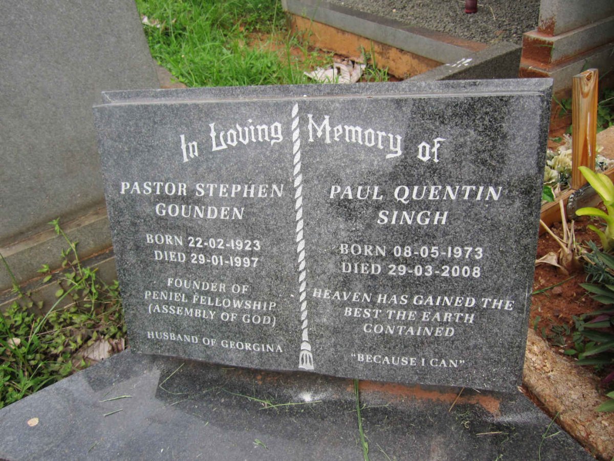 GOUNDEN Stephen 1923-1997 :: SINGH Paul Quentin 1973-2008