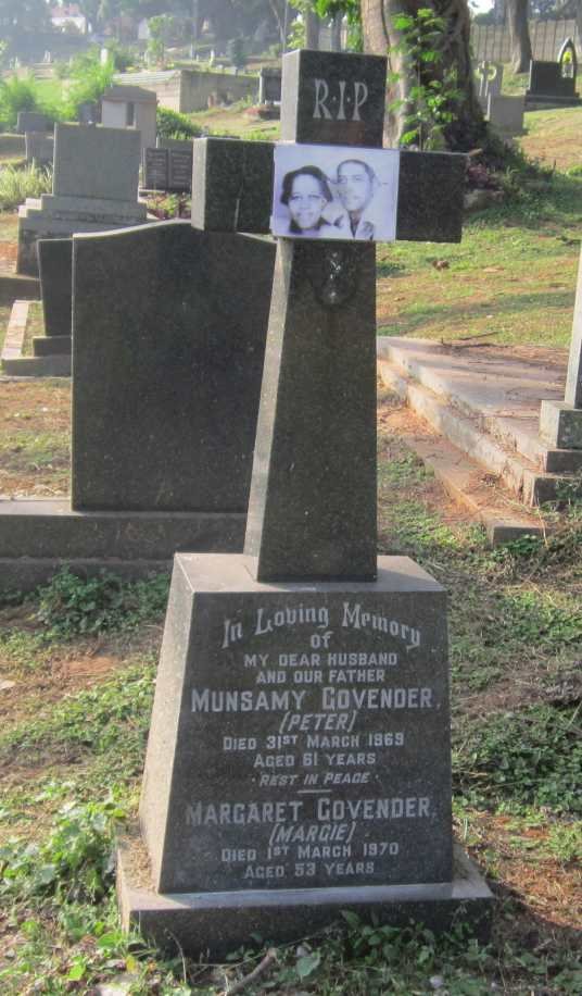GOVENDER Munsamy -1969 &amp; Margaret -1970