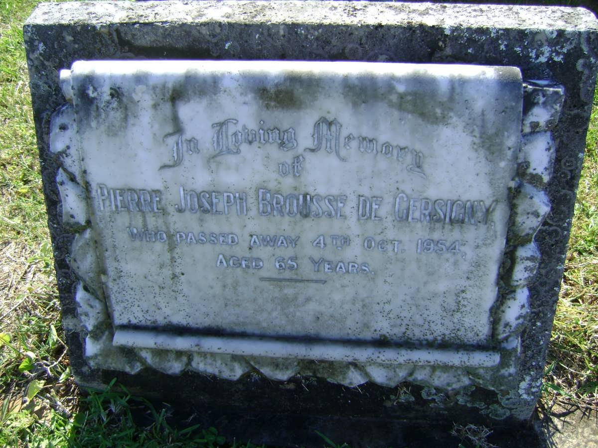 GERSIGNY Pierre Joseph Brousse, de -1954