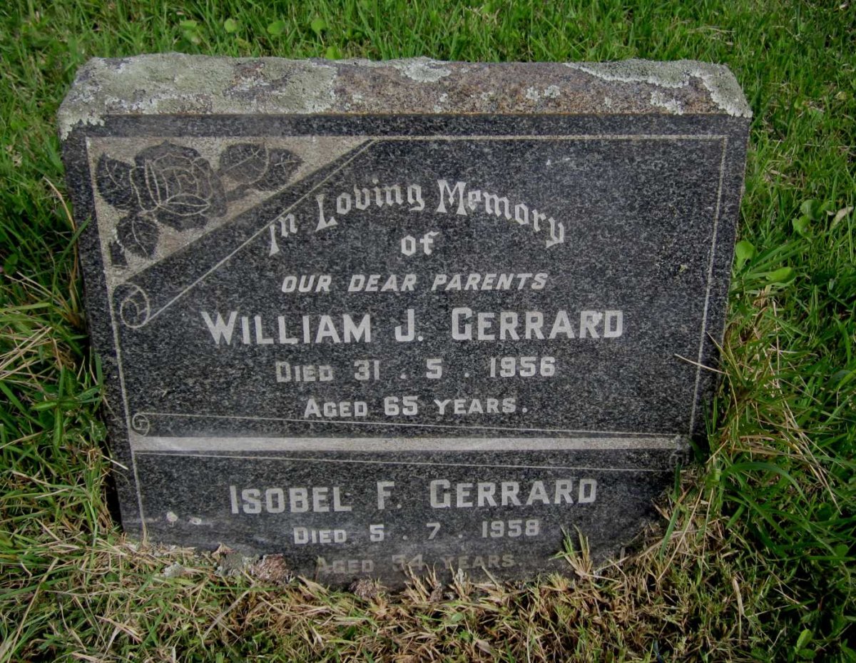 GERRARD William J. -1956 &amp; Isobel F. -1958