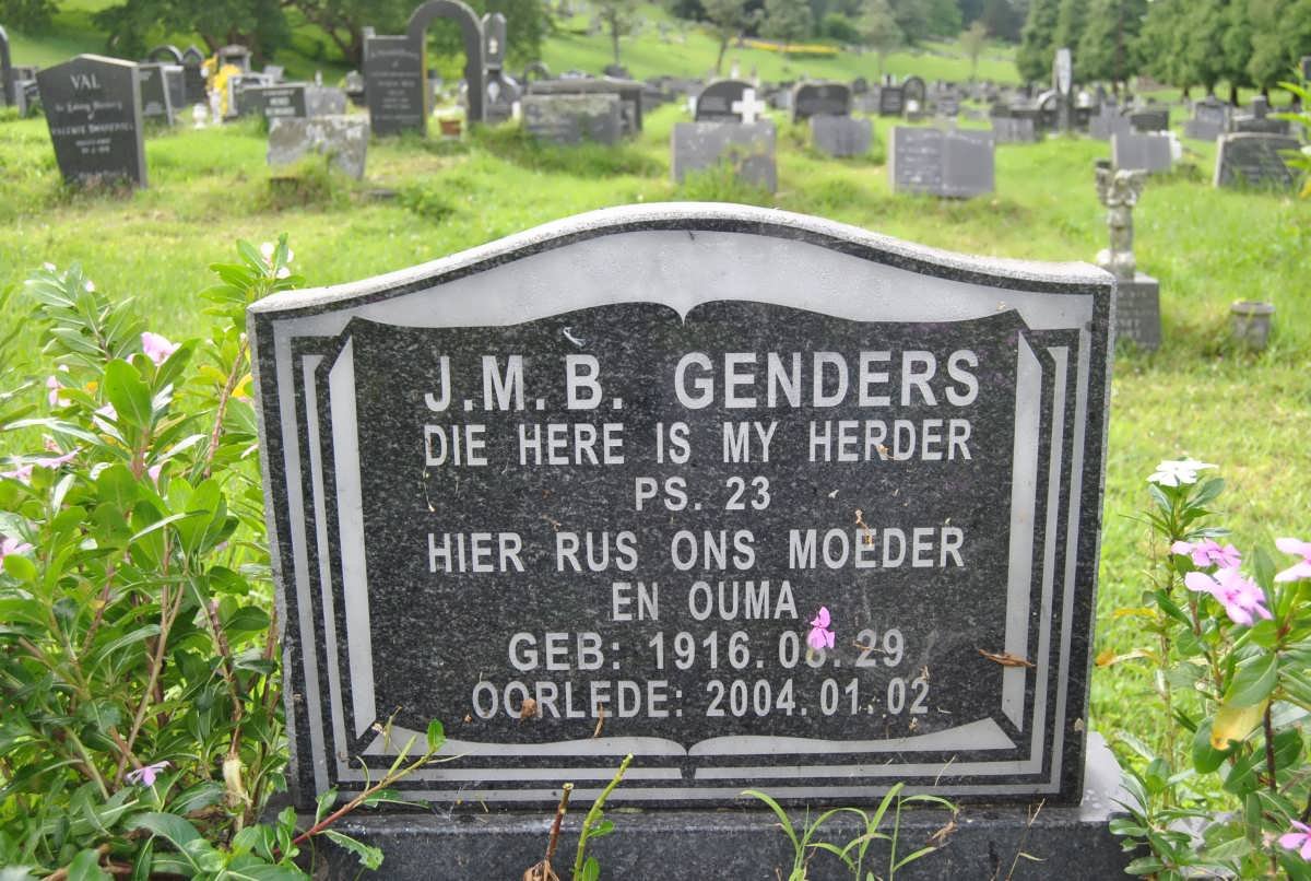 GENDERS J.M.B. 1916-2004