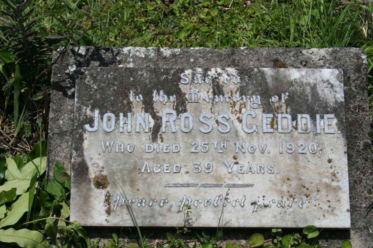 GEDDIE John Ross -1920