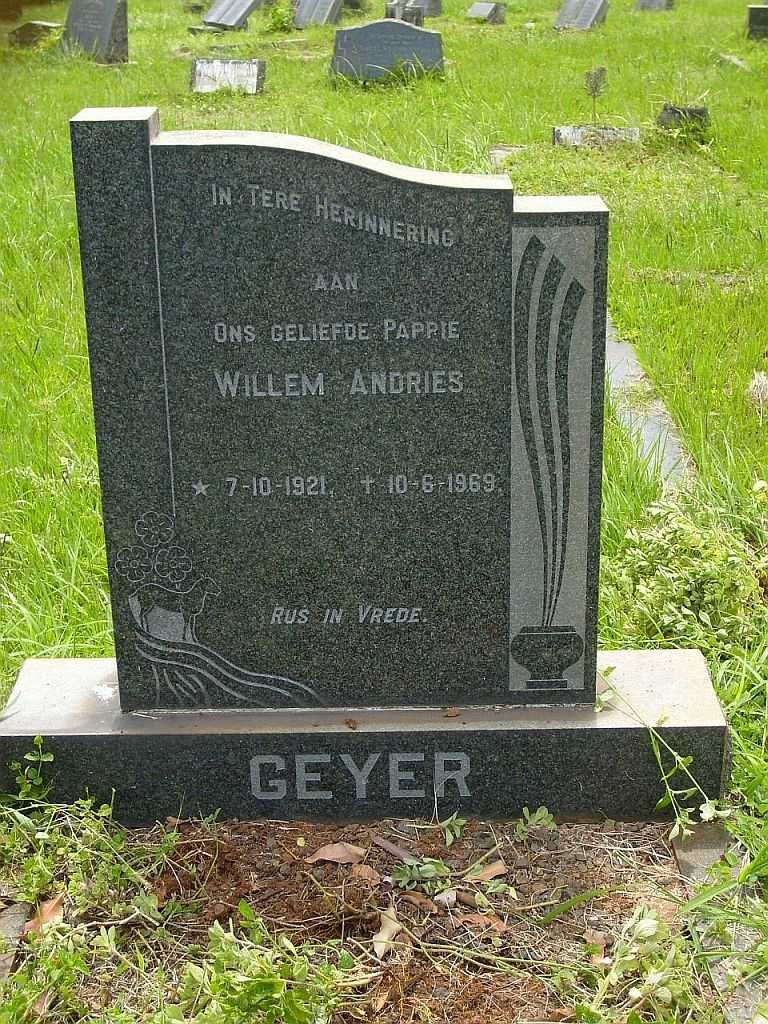 GEYER Willem Andries 1921-1969
