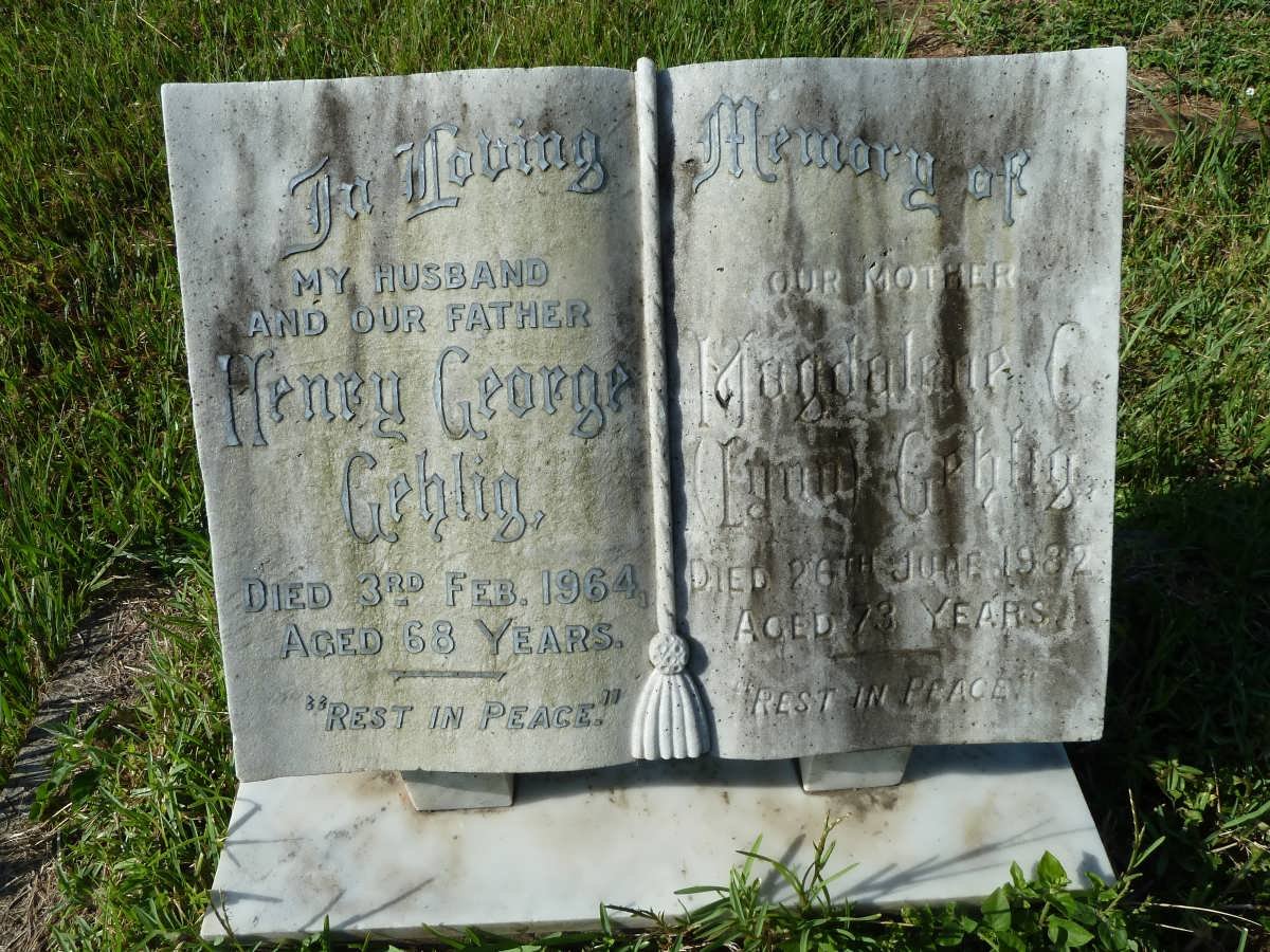 GEHLIG Henry George -1964 &amp; Magdalene C. -1982