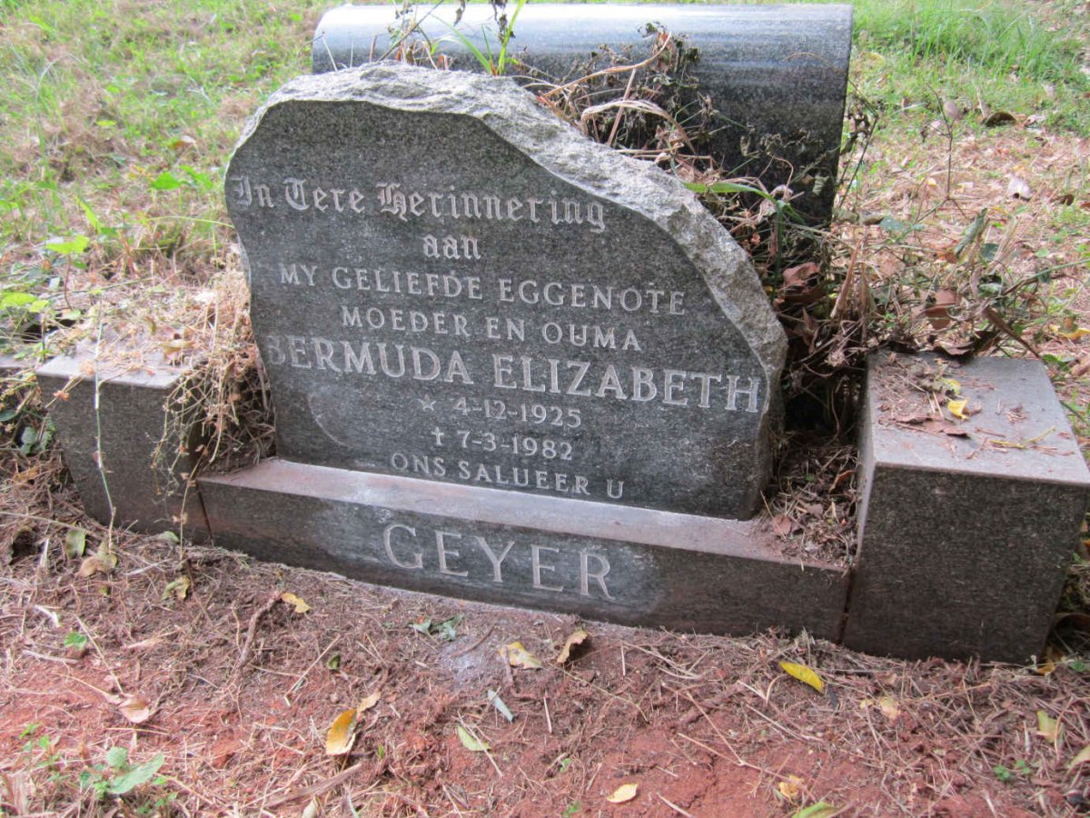 GEYER Bermuda Elizabeth 1925-1982