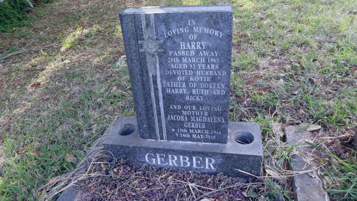 GERBER Harry -1965 :: GERBER Jacoba Magdalena 1916-2016
