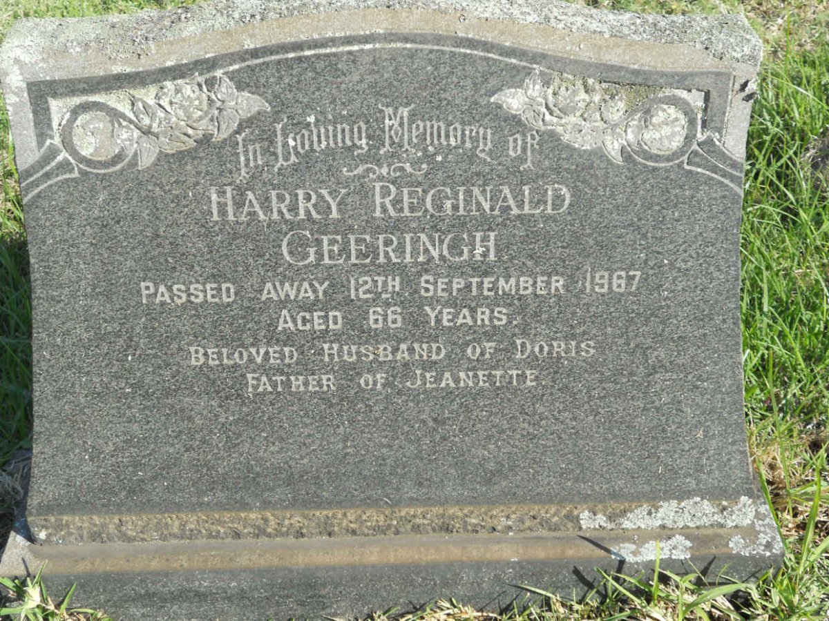 GEERINGH Harry Reginald -1967