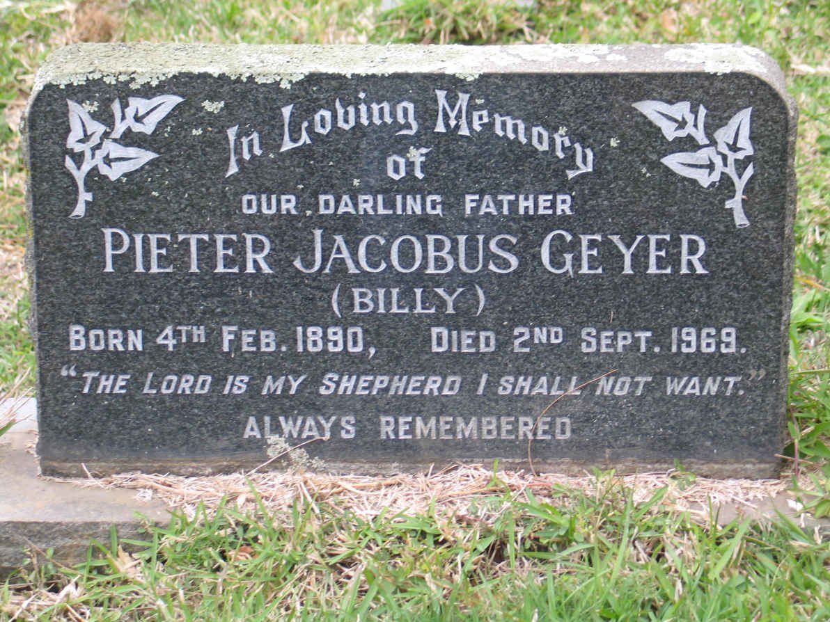 GEYER Pieter Jacobus 1890-1969