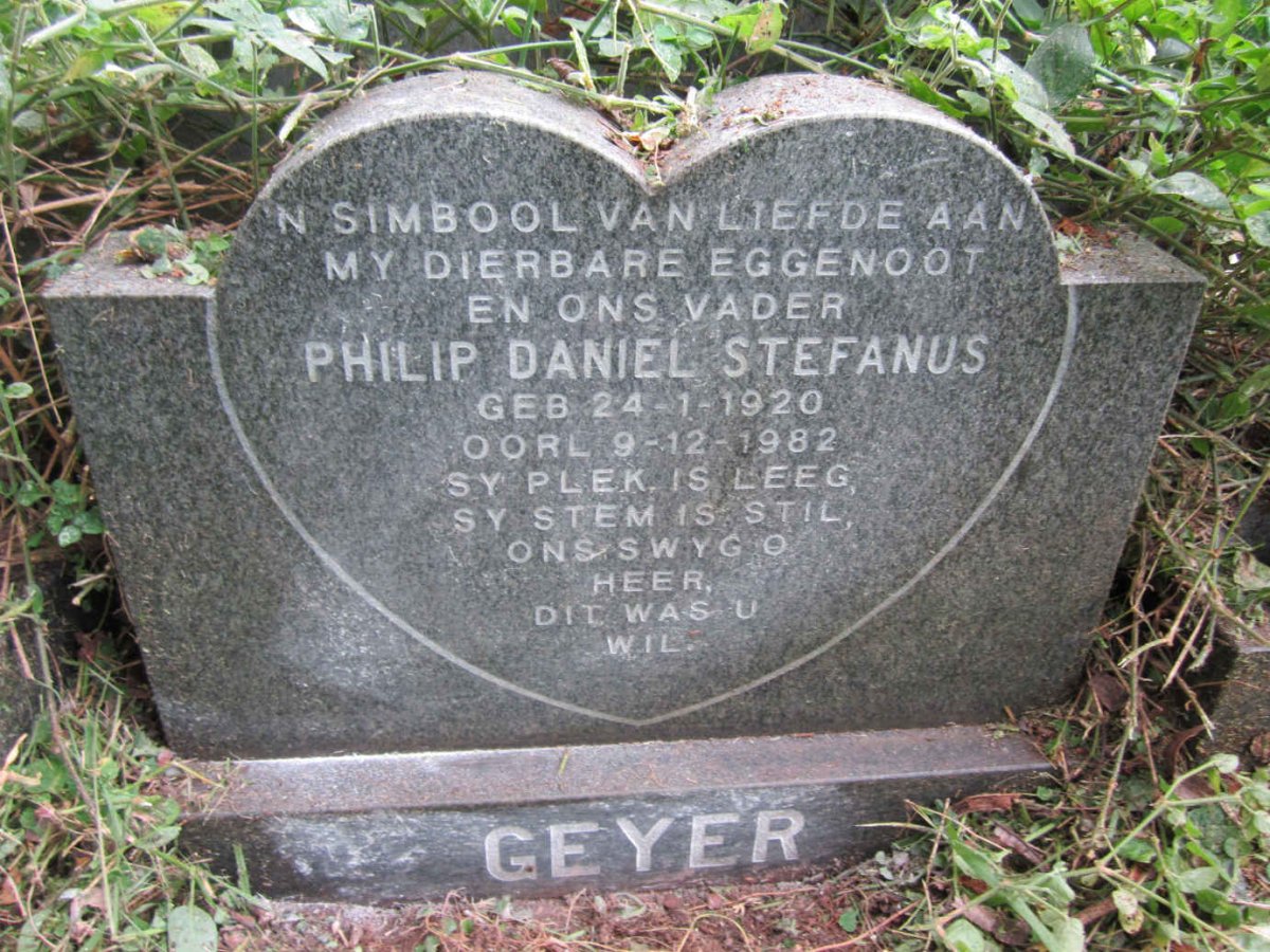 GEYER Philip Daniel Stefanus 1920-1982