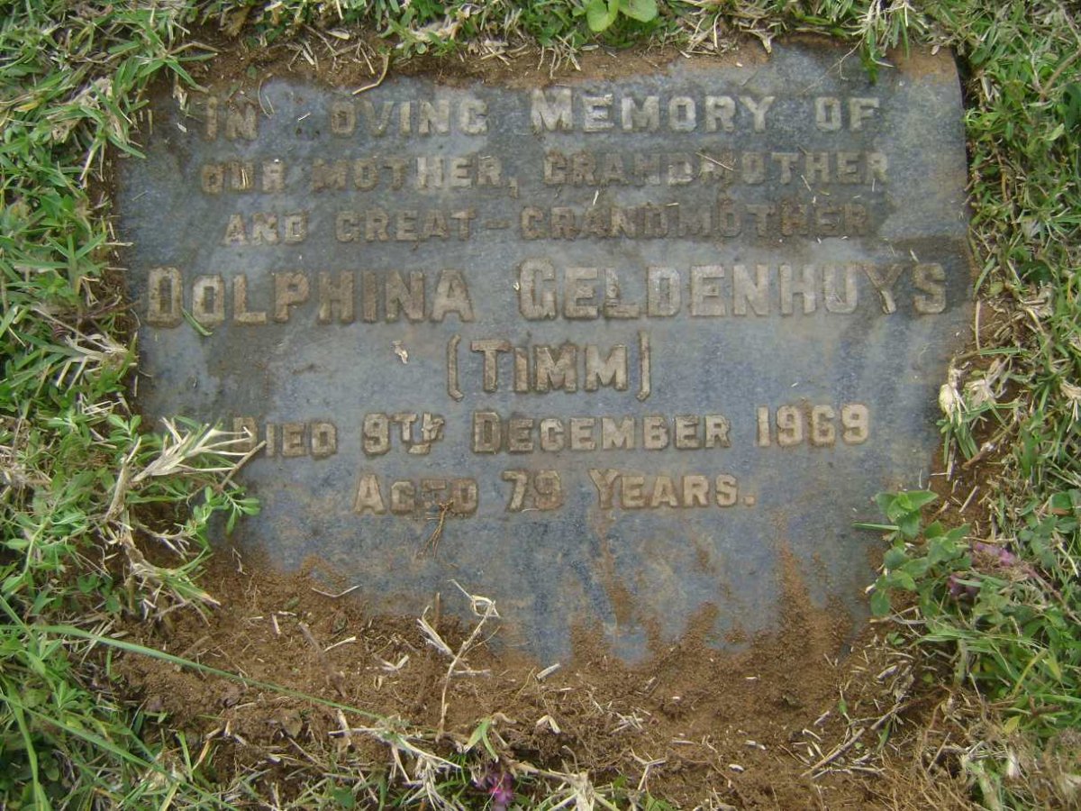 GELDENHUYS Dolphina nee TIMM -1969