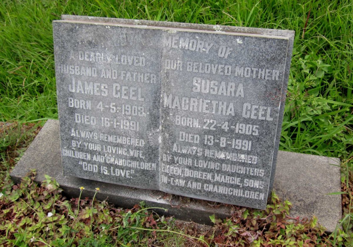 GEEL James 1903-1991 &amp; Susara Magrietha 1905-1991