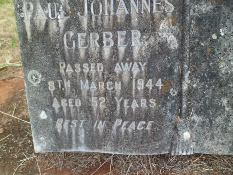 GERBER Paul Johannes -1944