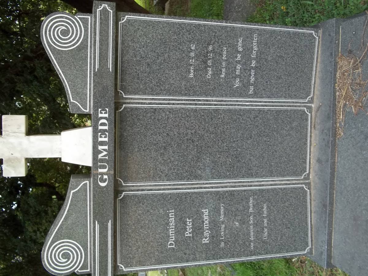 GUMEDE Dumisani Peter Raymond 1962-1996