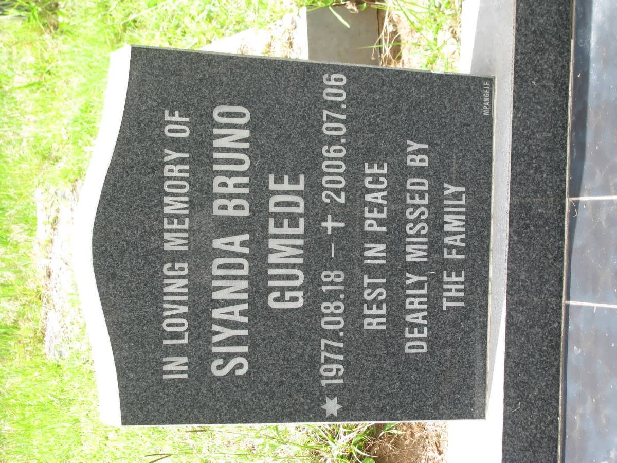 GUMEDE Siyanda Bruno 1977-2006