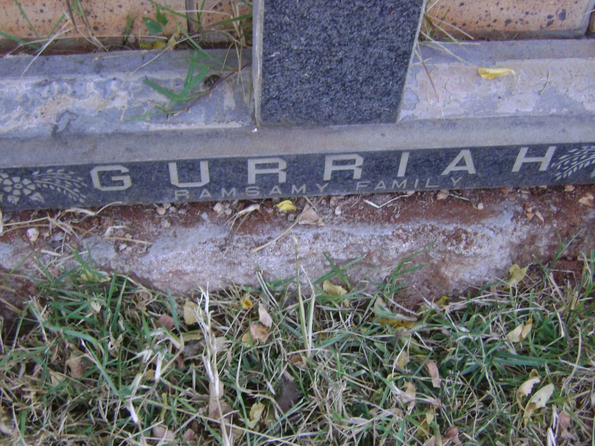 GURRIAH Ramsamy -1984 &amp; Muniamma -1991 :: GURRIAH Ronnie -1973