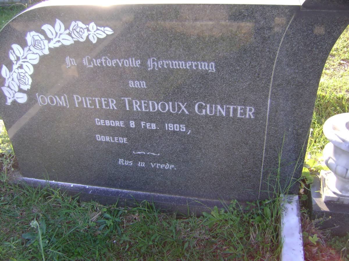 GUNTER Pieter Tredoux 1905- &amp; Sarah Susanna 1894-1963