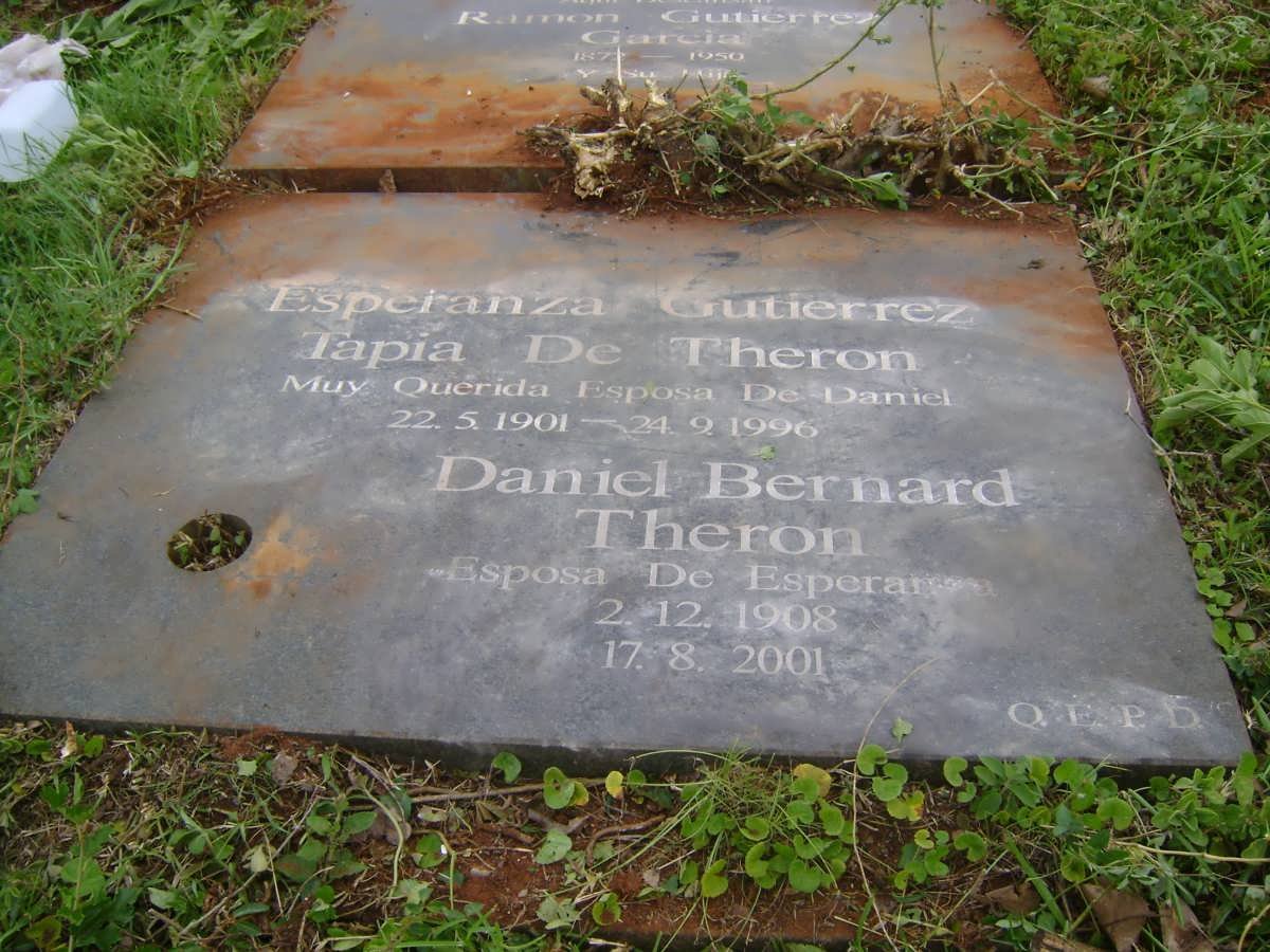 GUTIERREZ Raimundo 1872-1950 :: THERON Daniel Bernard 1908-2001 &amp; Esperanza Gutierrez Tapia De 1901-1996