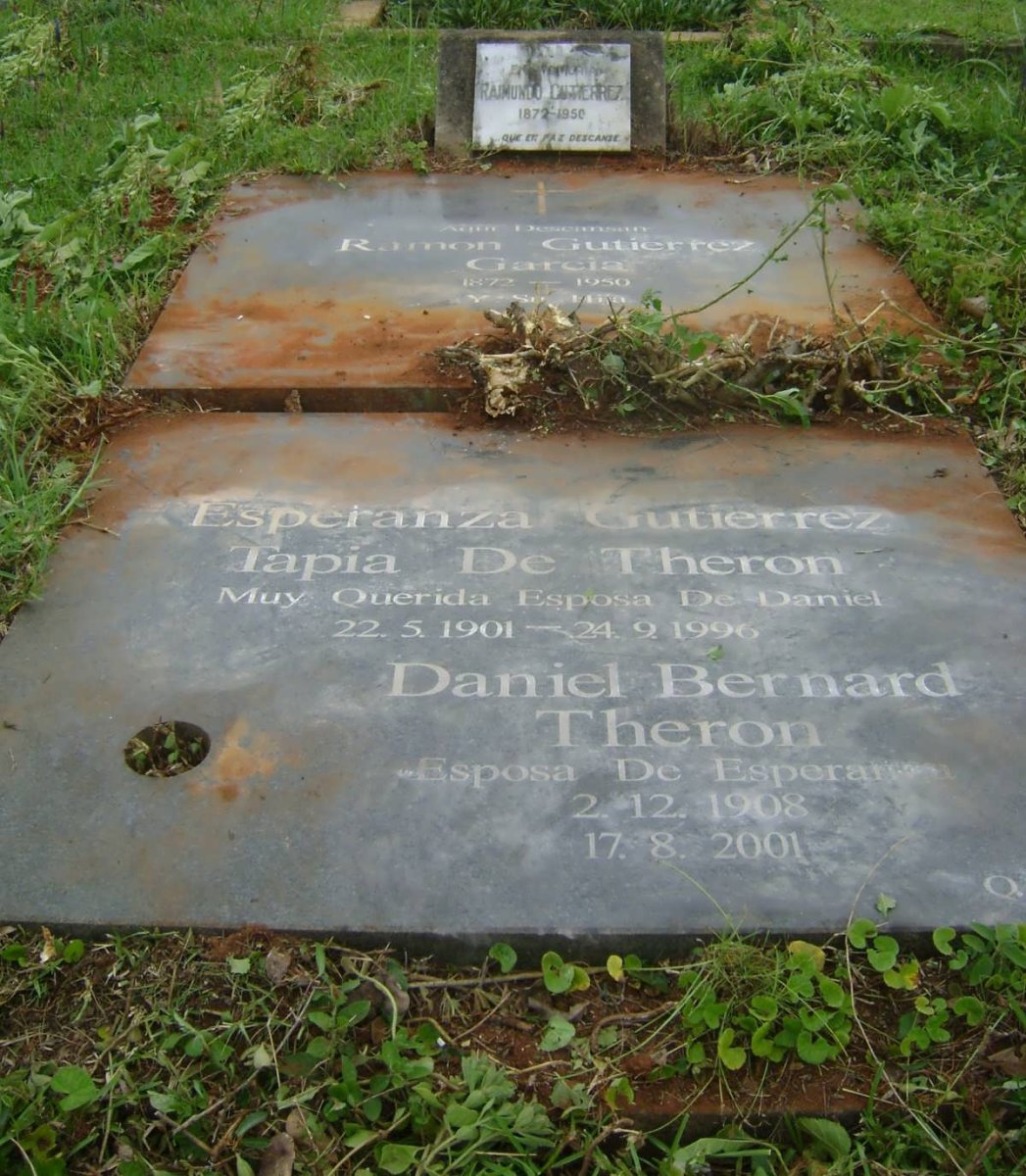 GUTIERREZ Raimundo 1872-1950 :: THERON Daniel Bernard 1908-2001 &amp; Esperanza Gutierrez Tapia De 1901-1996