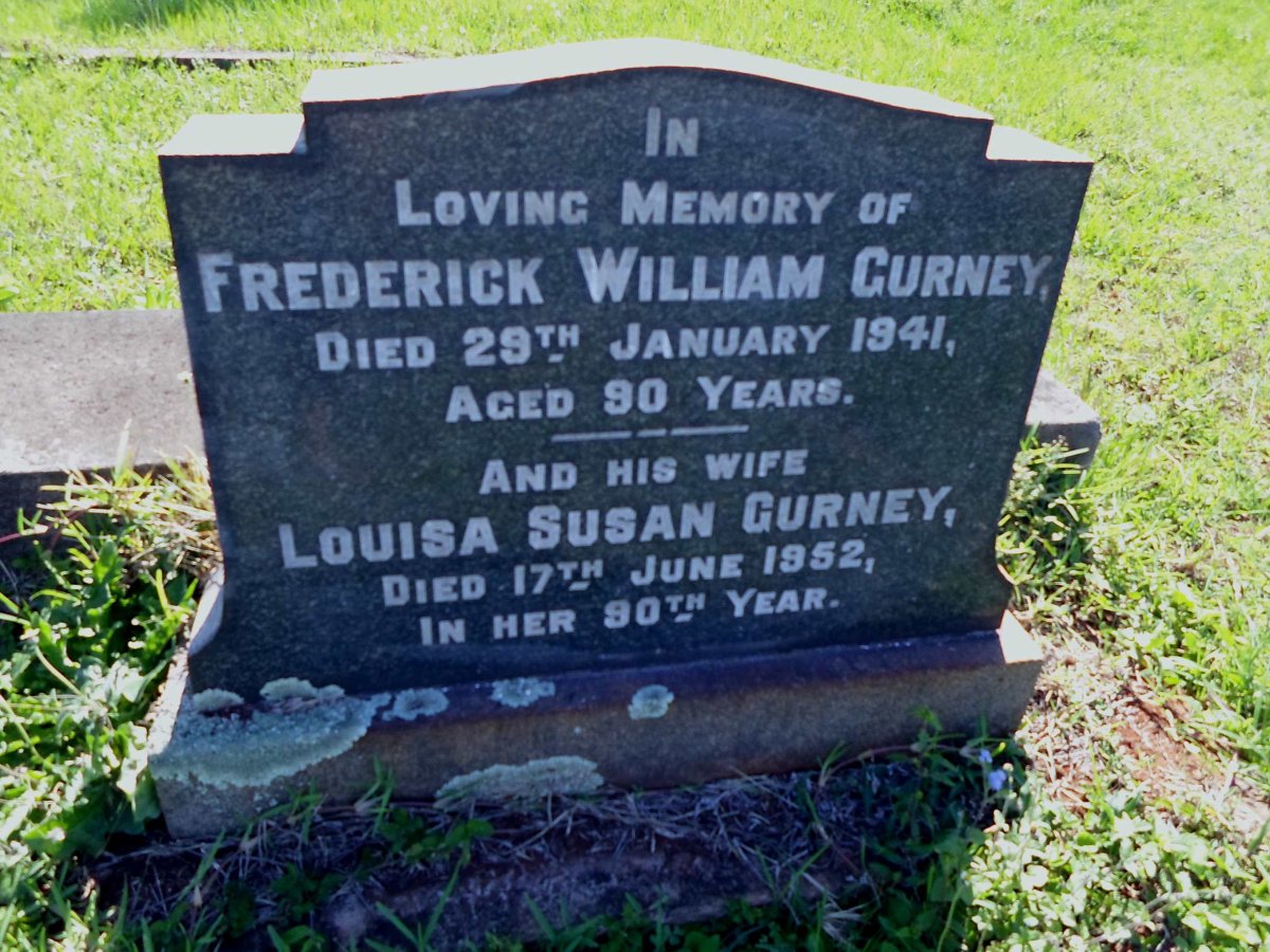 GURNEY Frederick William -1941 &amp; Louisa Susan -1952