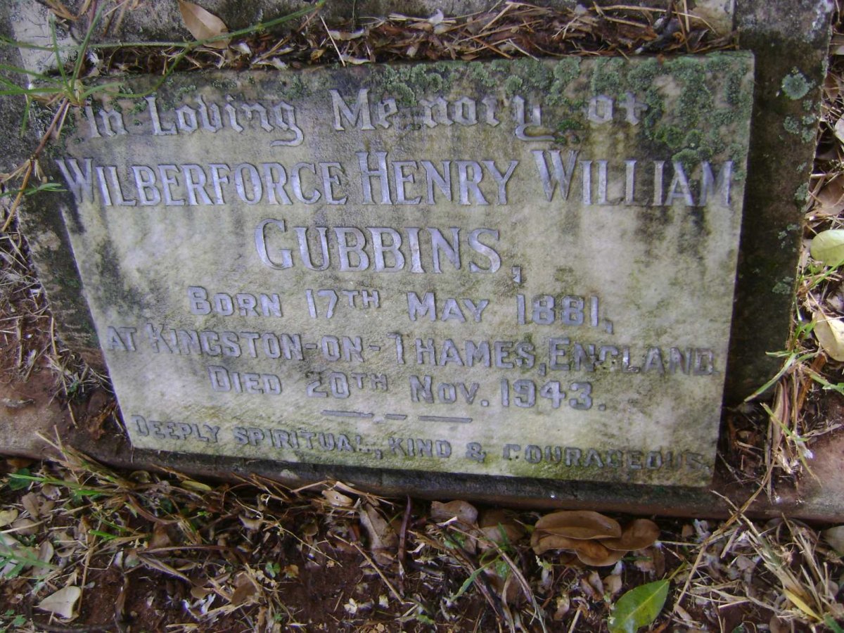 GUBBINS Wilberforce Henry William 1881-1943