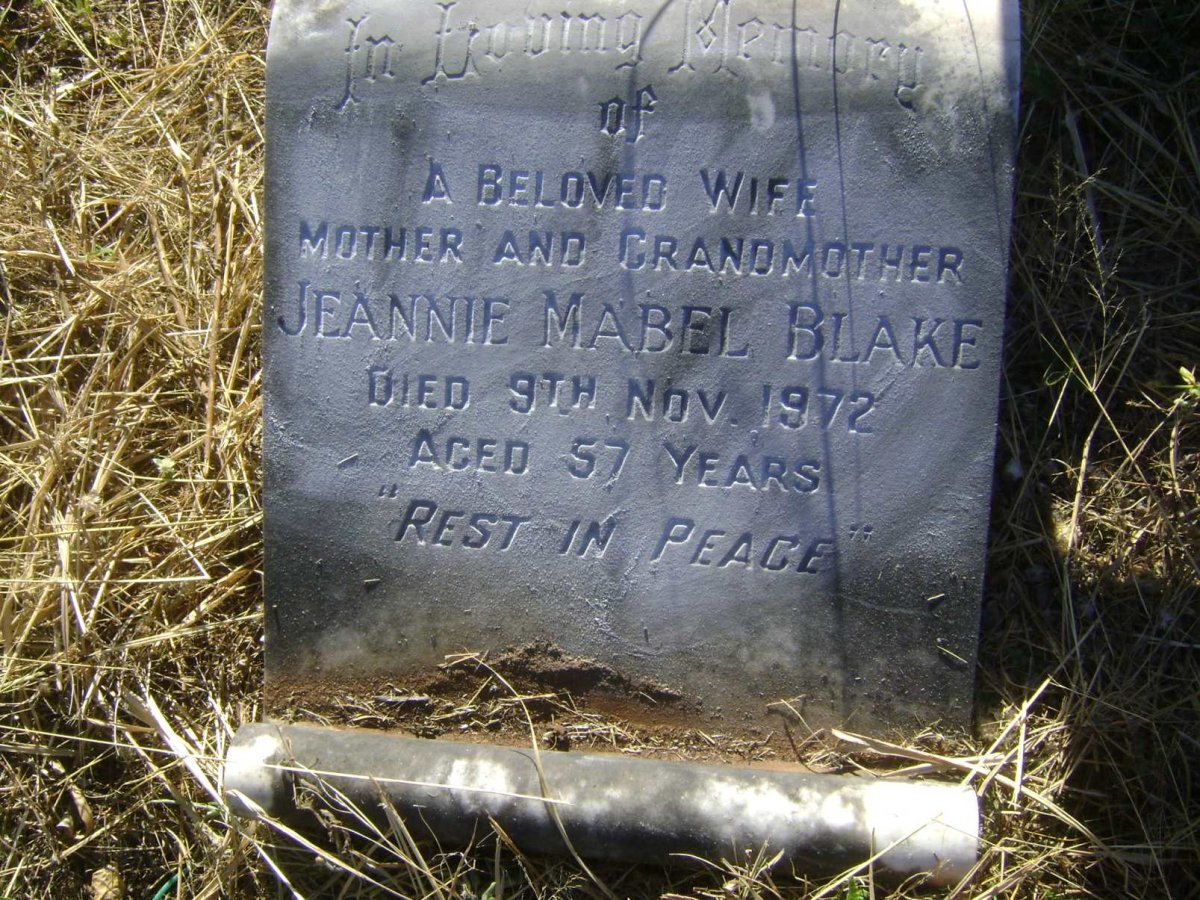 BLAKE Jeannie Mabel -1972