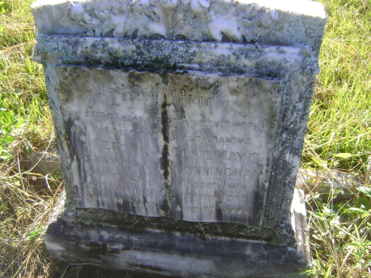 GUNNINGHAM Percy -1953 &amp; Elsie May Courtney -1967