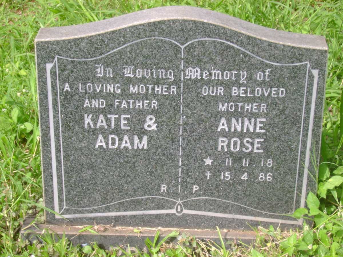HARDING Adam -1977 &amp; Catherine -1968 :: TIMM Anne Rose 1918-1986