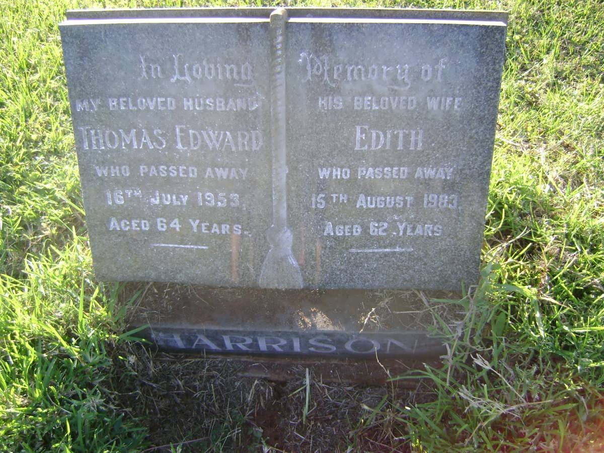 HARRISON Thomas Edward -1953 &amp; Edith -1983