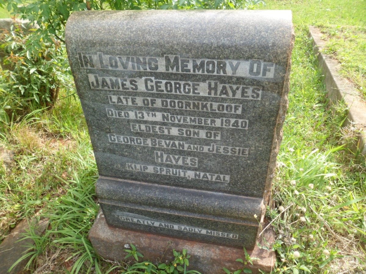 HAYES James George -1940