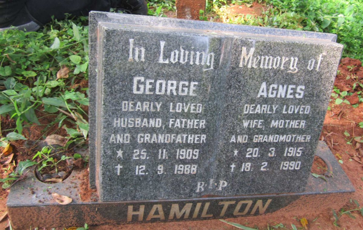 HAMILTON George 1909-1988 &amp; Agnes 1915-1990