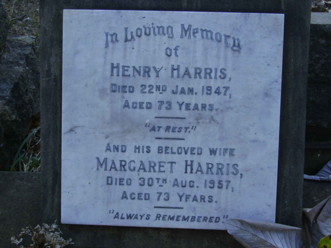 HARRIS Henry -1947 &amp; Magaret -1957