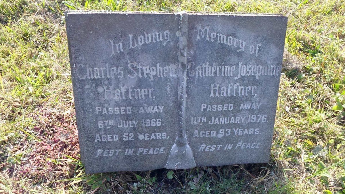 HAFFNER Charles Stephen -1966 &amp; Catherine Josephine -1976