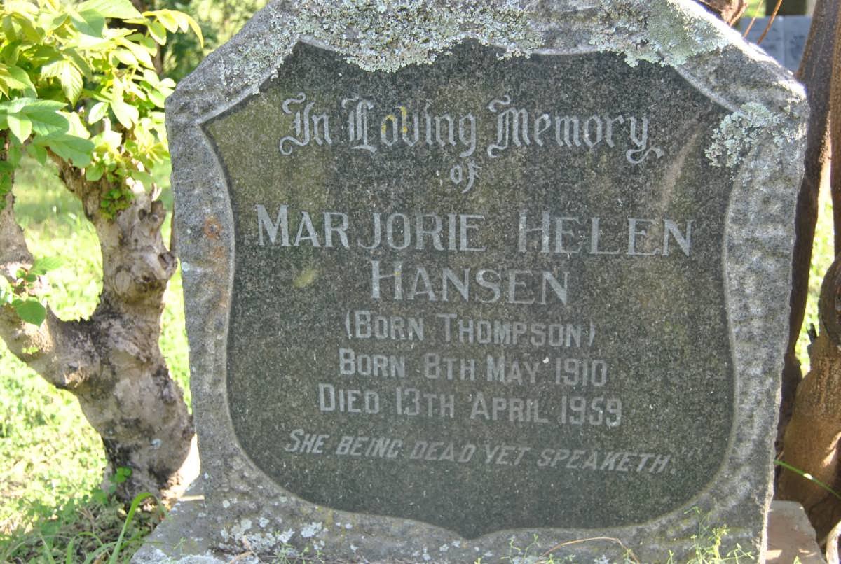 HANSEN Marjorie Helen nee THOMPSON 1910-1959