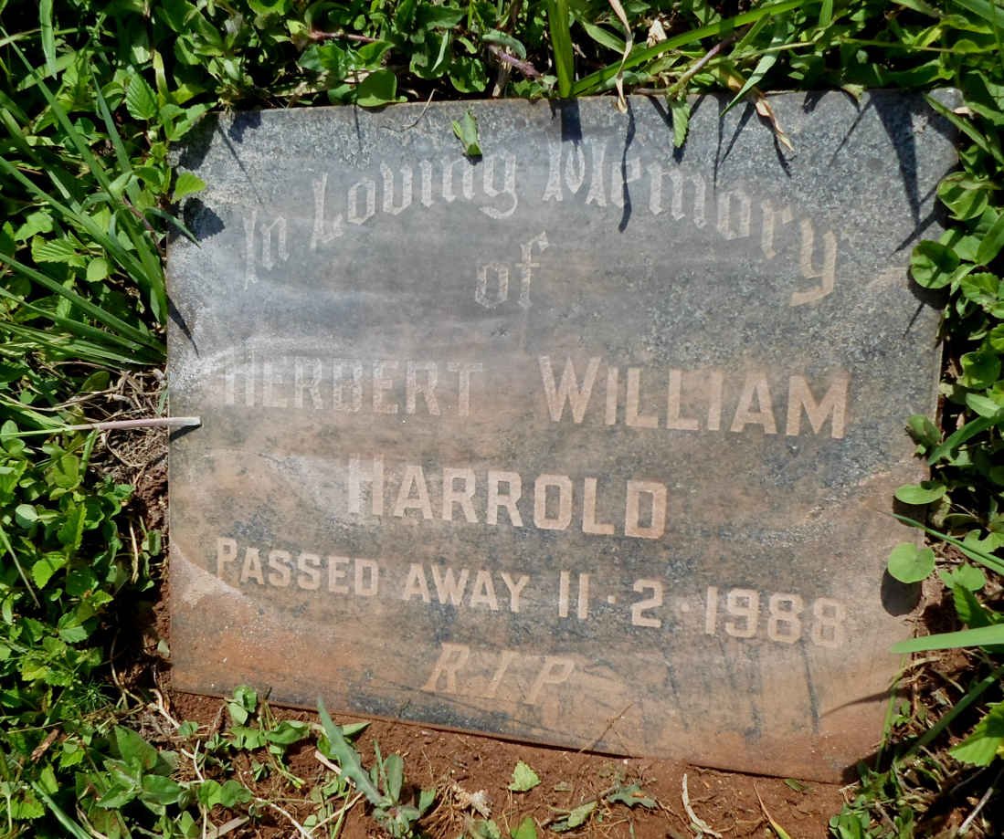 HARROLD Herbert William -1988