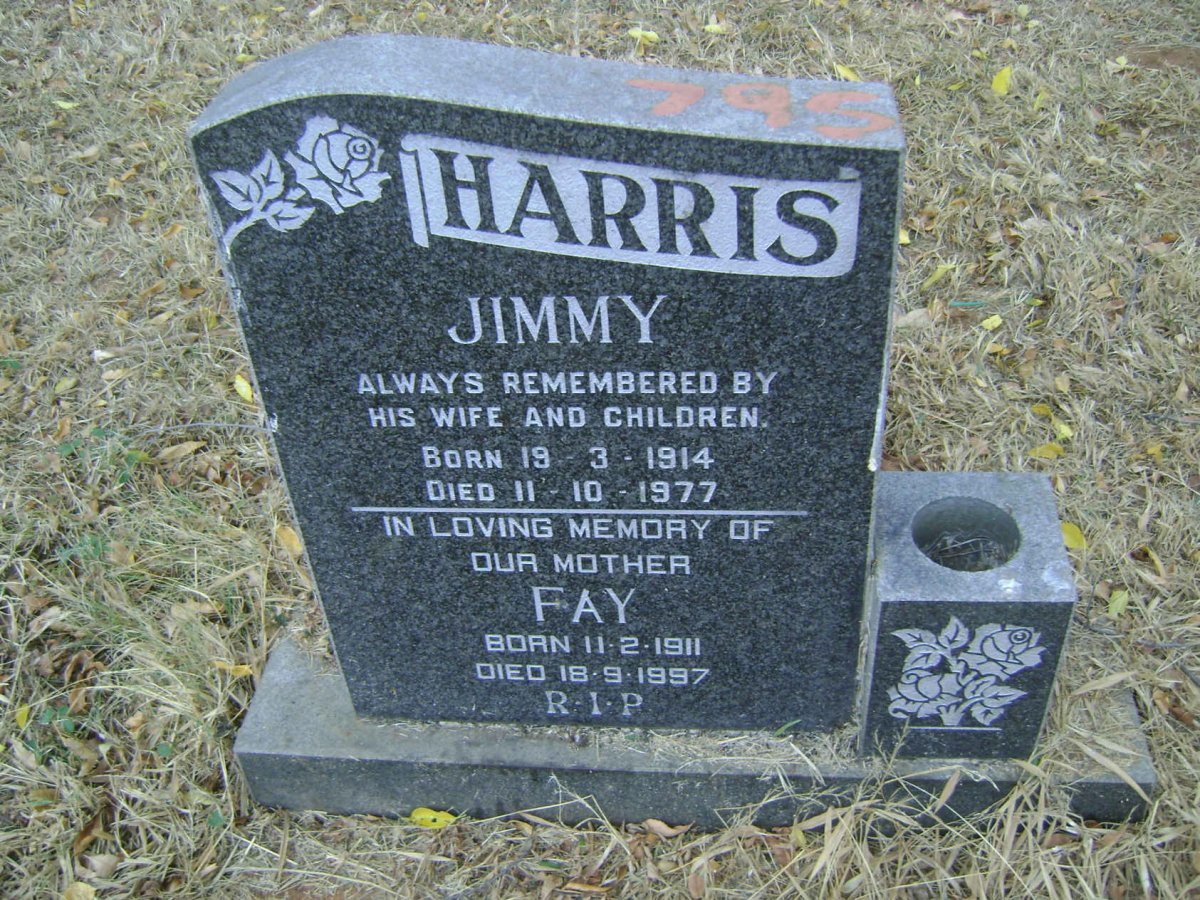 HARRIS Jimmy 1914-1977 &amp; Fay 1911-1997