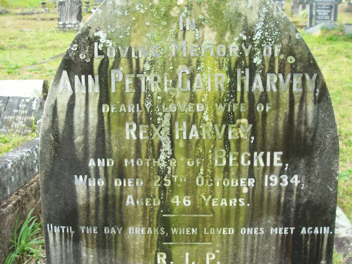HARVEY Ann Petri Gair -1934