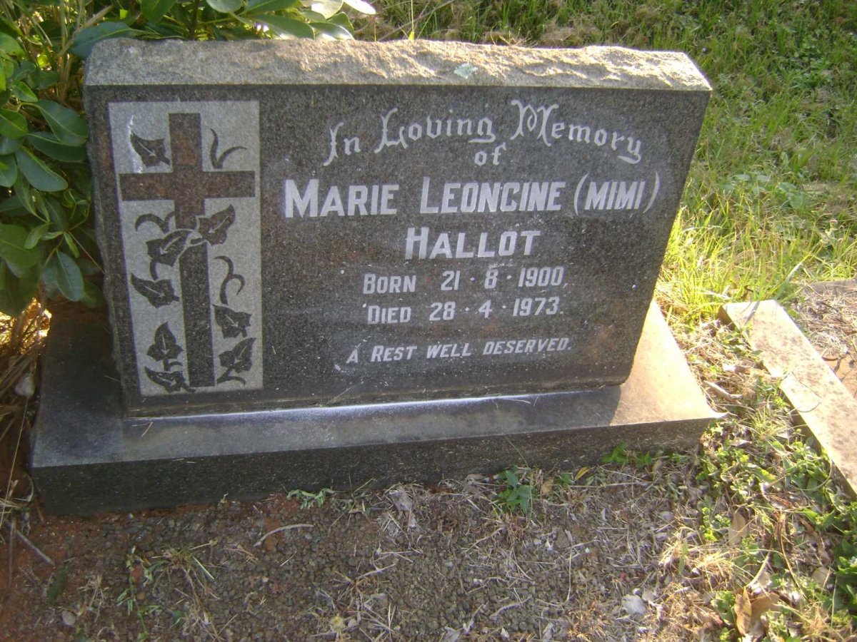 HALLOT Marie Leoncine 1900-1973