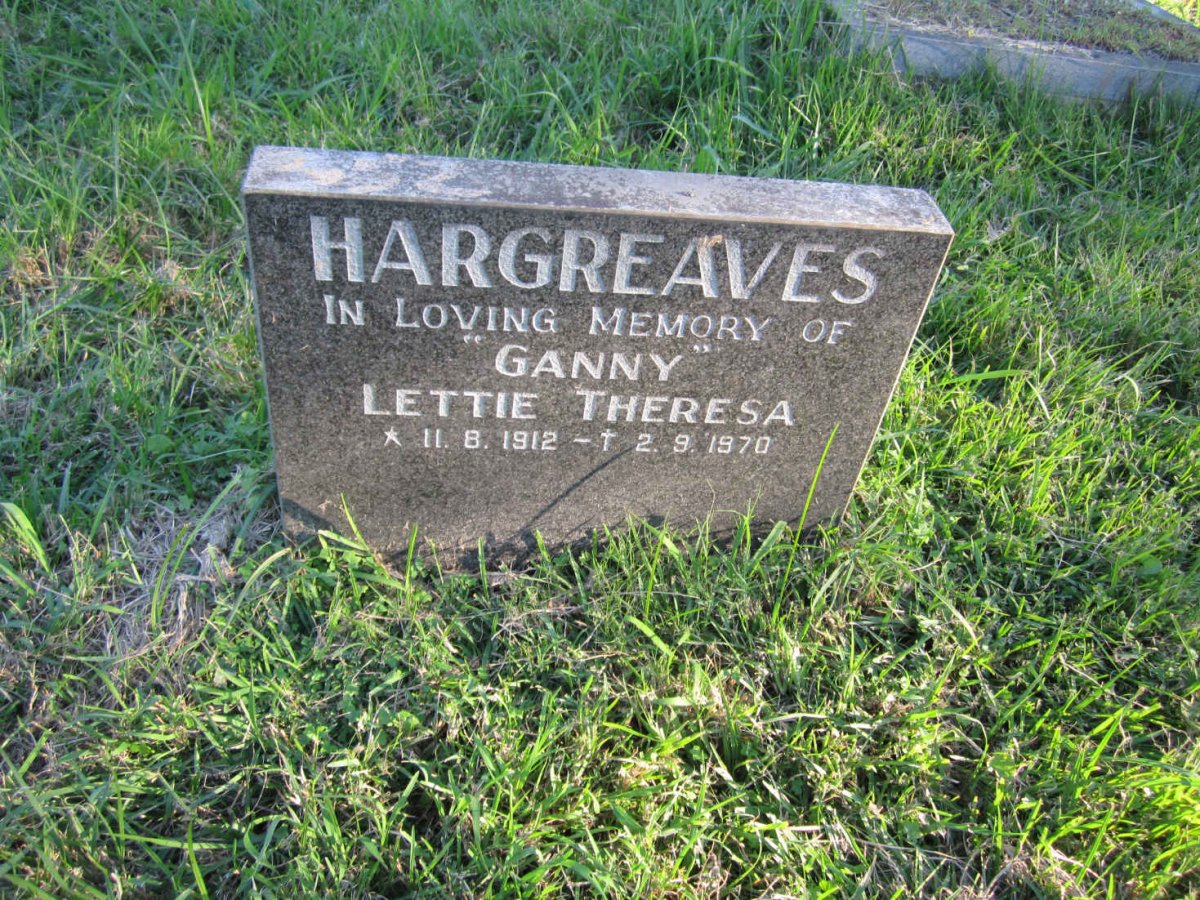 HARGREAVES Lettie Theresa 1912-1970