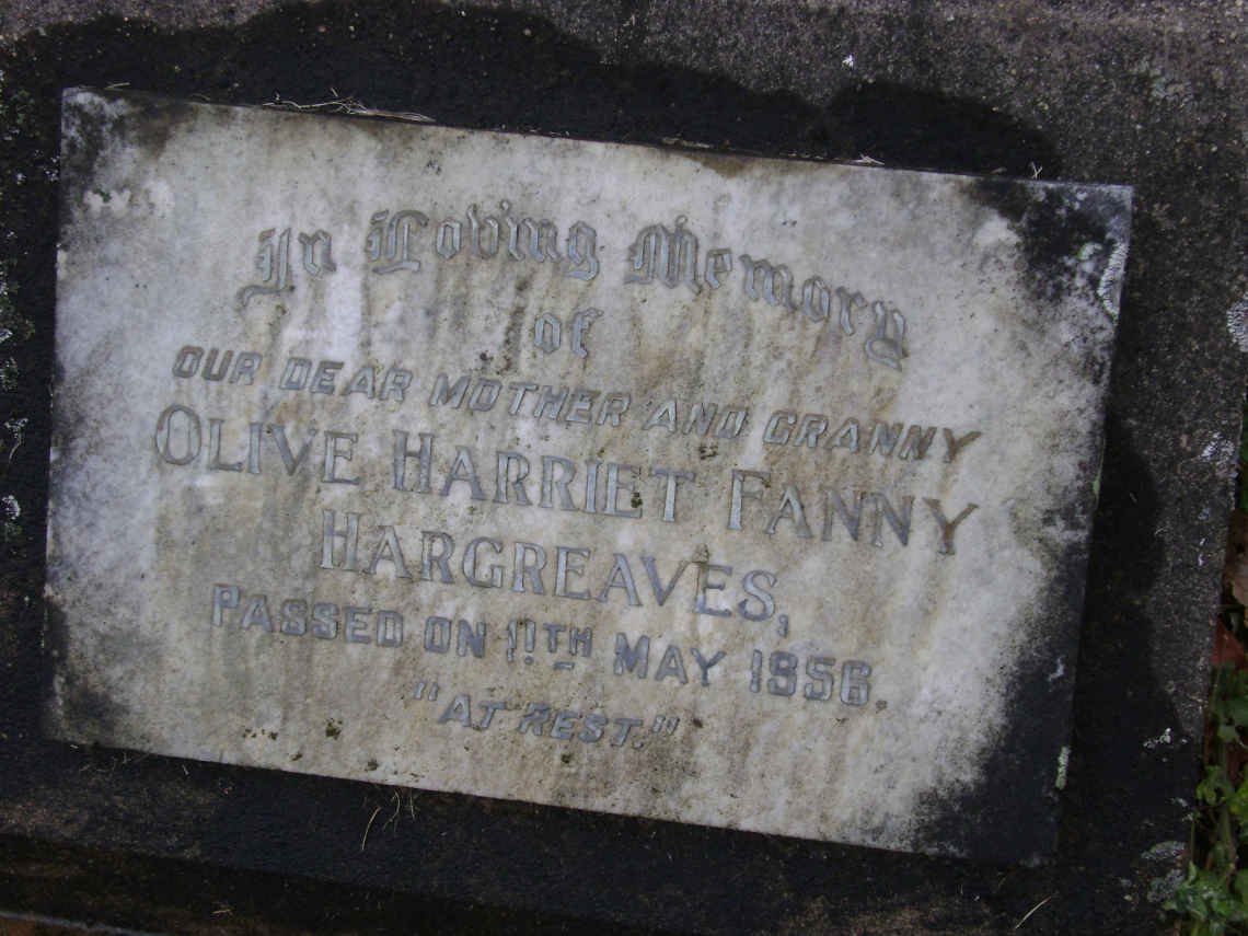 HARGREAVES Olive Harriet Fanny -1956