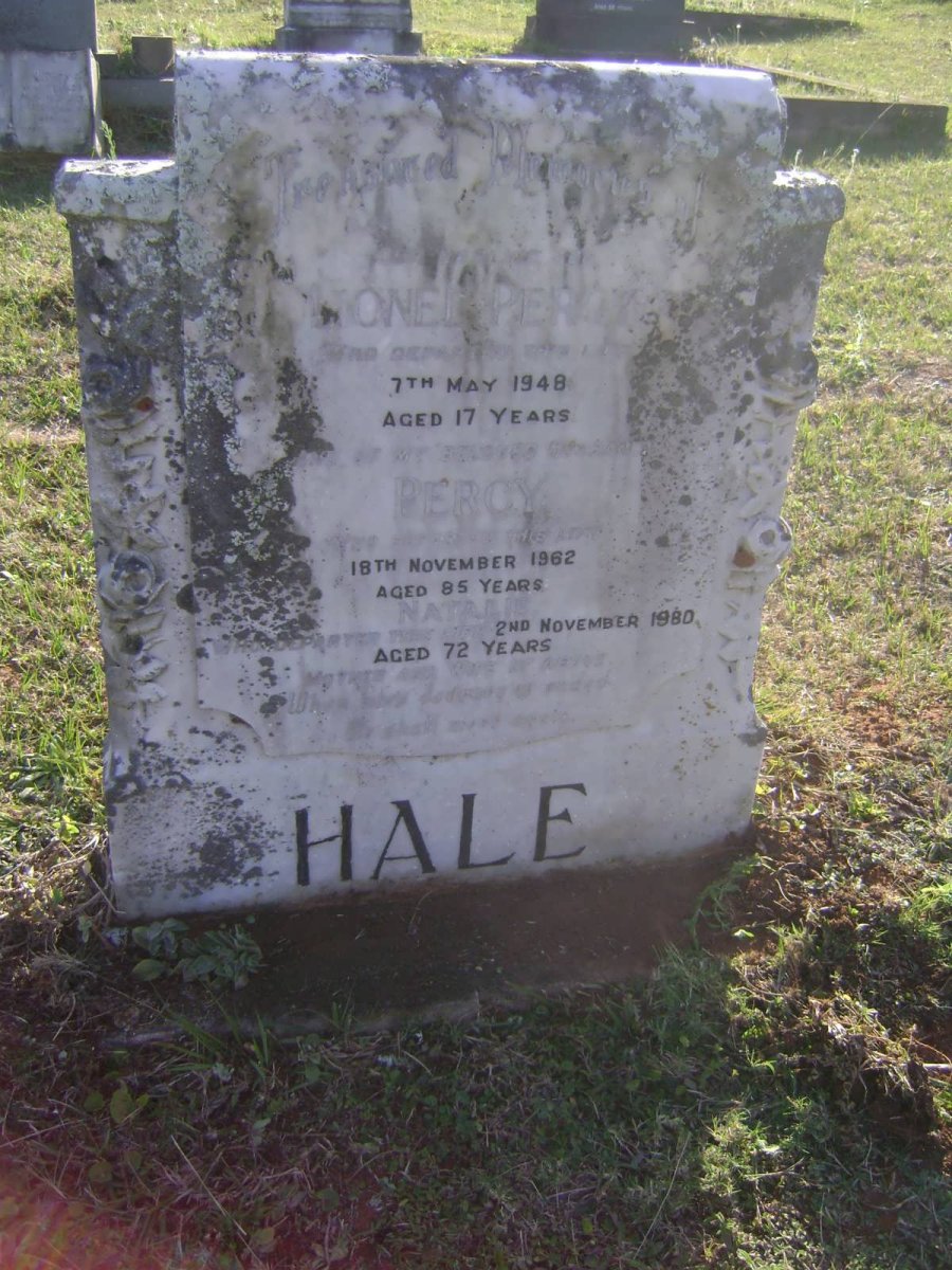 HALE Percy -1962 :: HALE Natalie -1980 :: HALE Lionel Percy -1948