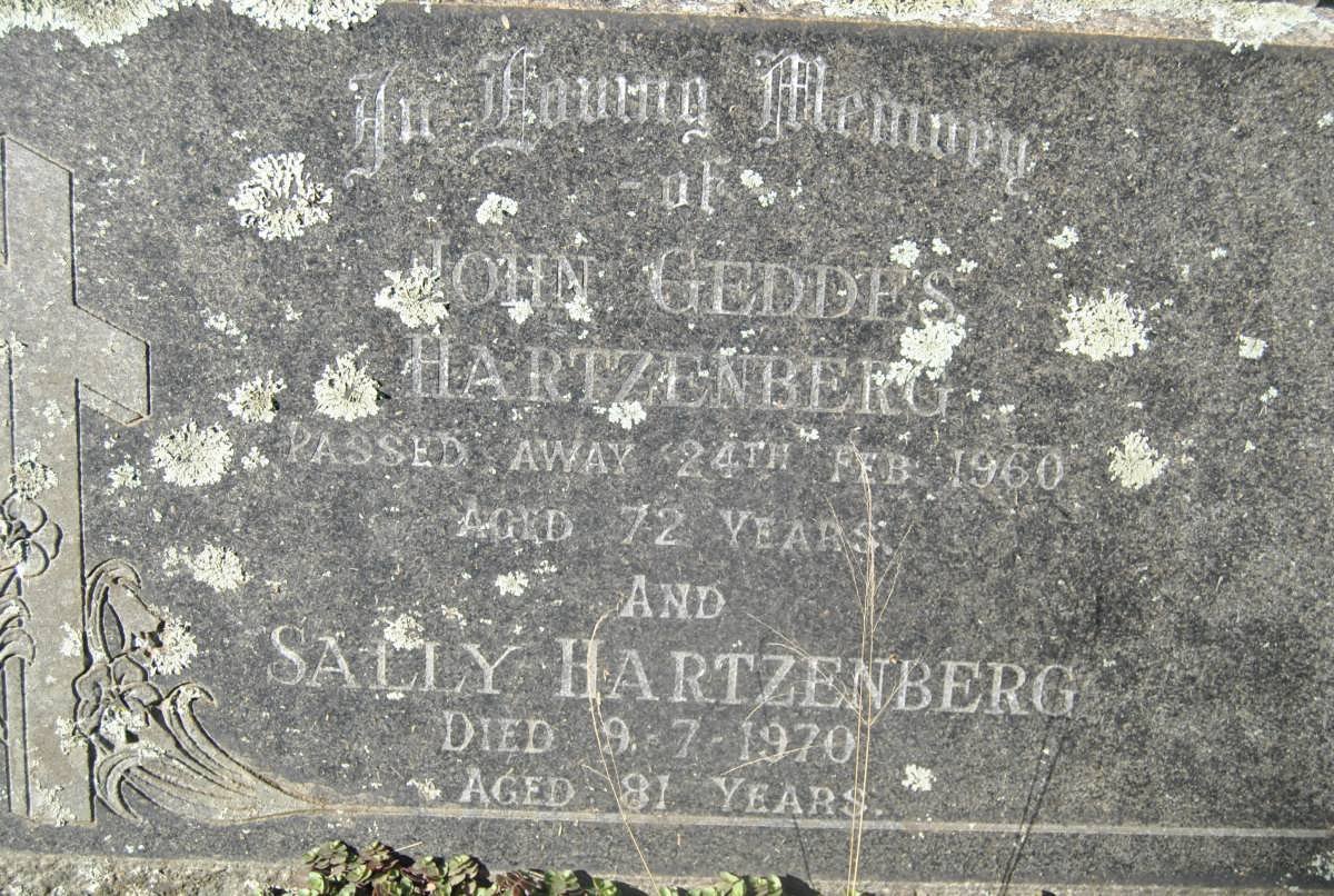 HARTZENBERG John Geddes -1960 &amp; Sally -1970