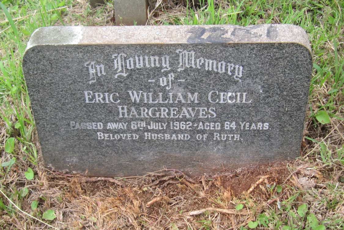 HARGREAVES Eric William Cecil -1962