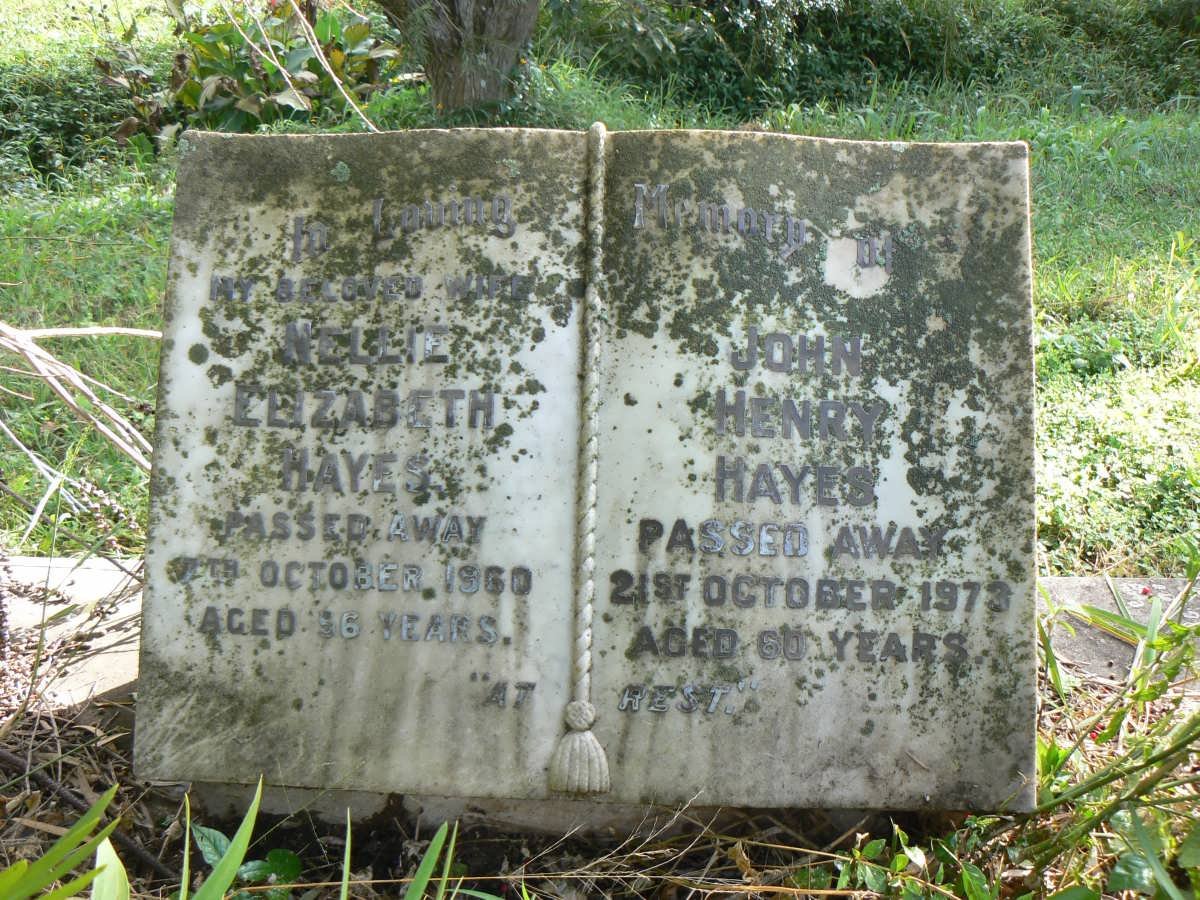 HAYES John Henry -1973 &amp; Nellie Elizabeth -1960
